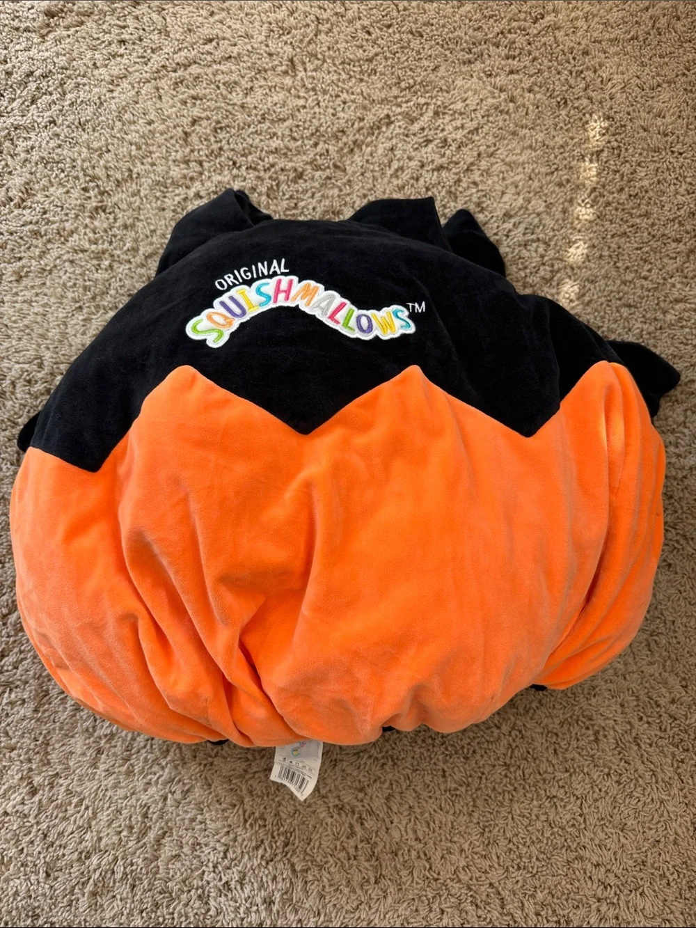 Squishmallows Black & Orange Pumpkin Bat Plush Costume Hoodie